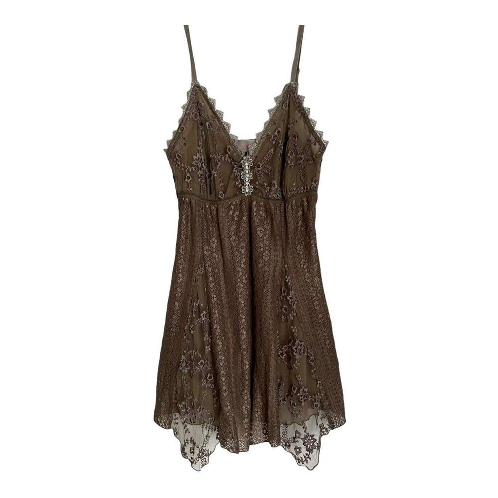Vintage Y2K boho whimsical Pretty Angel mini slip dress Size L